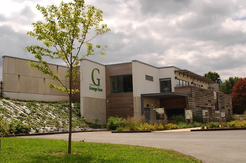 A view of the Grange Farm Centre's main building