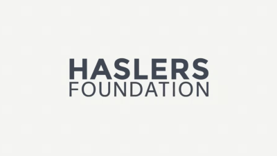Logo of Haslers Foundation (text only)