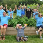 Group photo of the Gardening session in the Allotment at Grange Farm